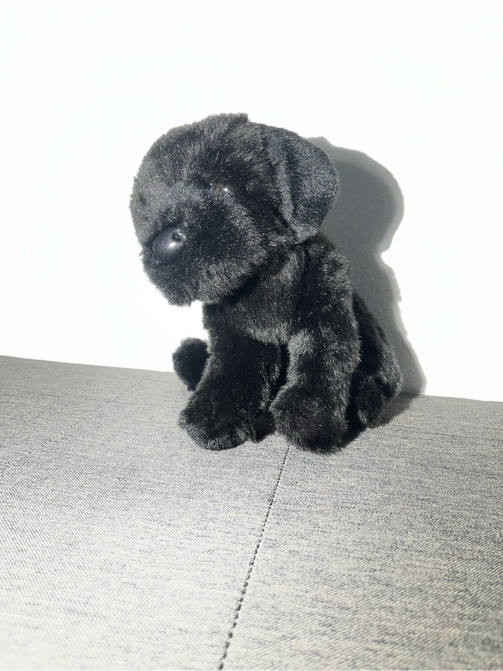 Plush Black Puppy Dog Toy - Soft Cuddly Pet Plush